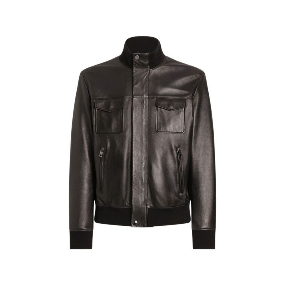 Dolce & Gabbana Brown Jackets - Leather Jackets Men
